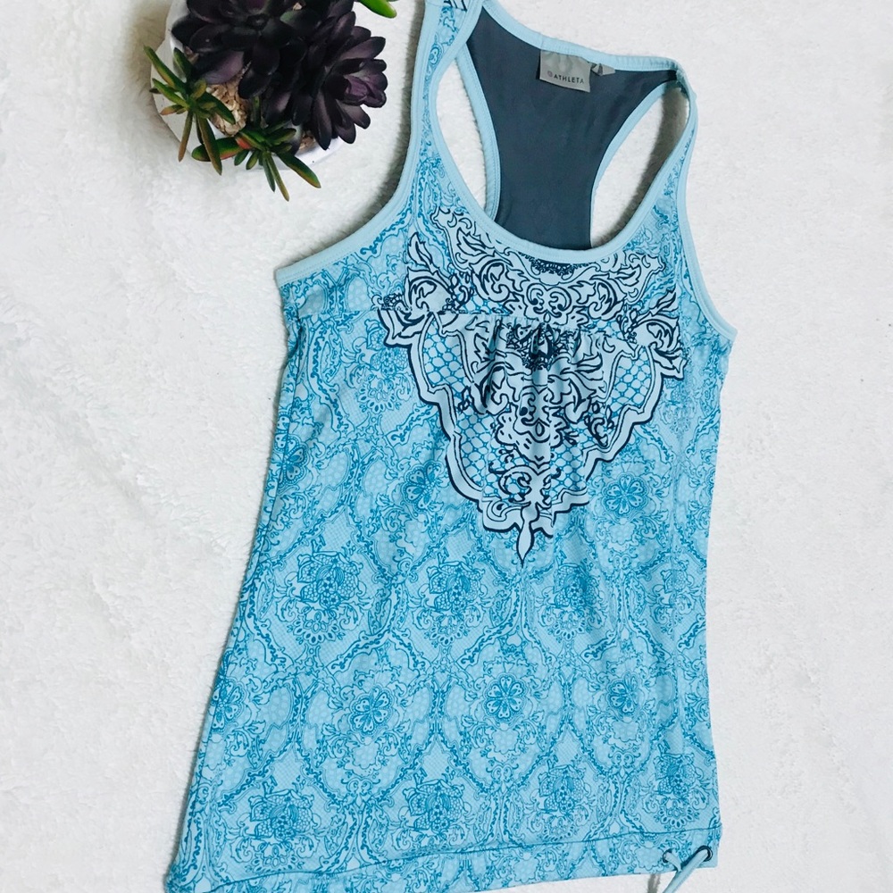 *SOLD* Athleta Tinker Racerback Tank In Turquoise - Picture 3 of 6